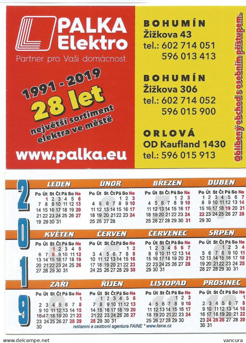 Czech Republic Palka Shop Bohumin (Oderberg) 2019 - Tamaño Pequeño : 2001-...