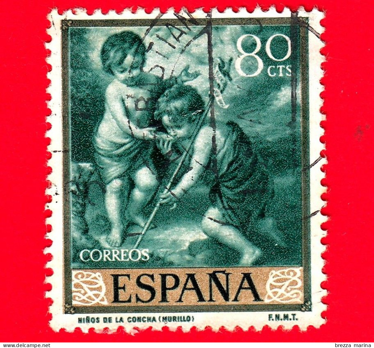 SPAGNA  - Usato - 1960 - Giornata Del Francobollo - Dipinti Di Bartolomé Esteban Murillo - Bambini - 60 - Gebruikt