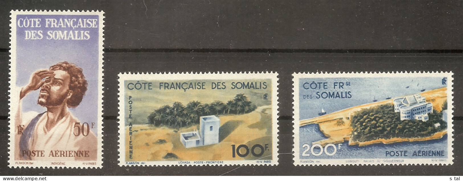 French SOMALI Landscape  Set 3 Stamps  MNH - Otros & Sin Clasificación