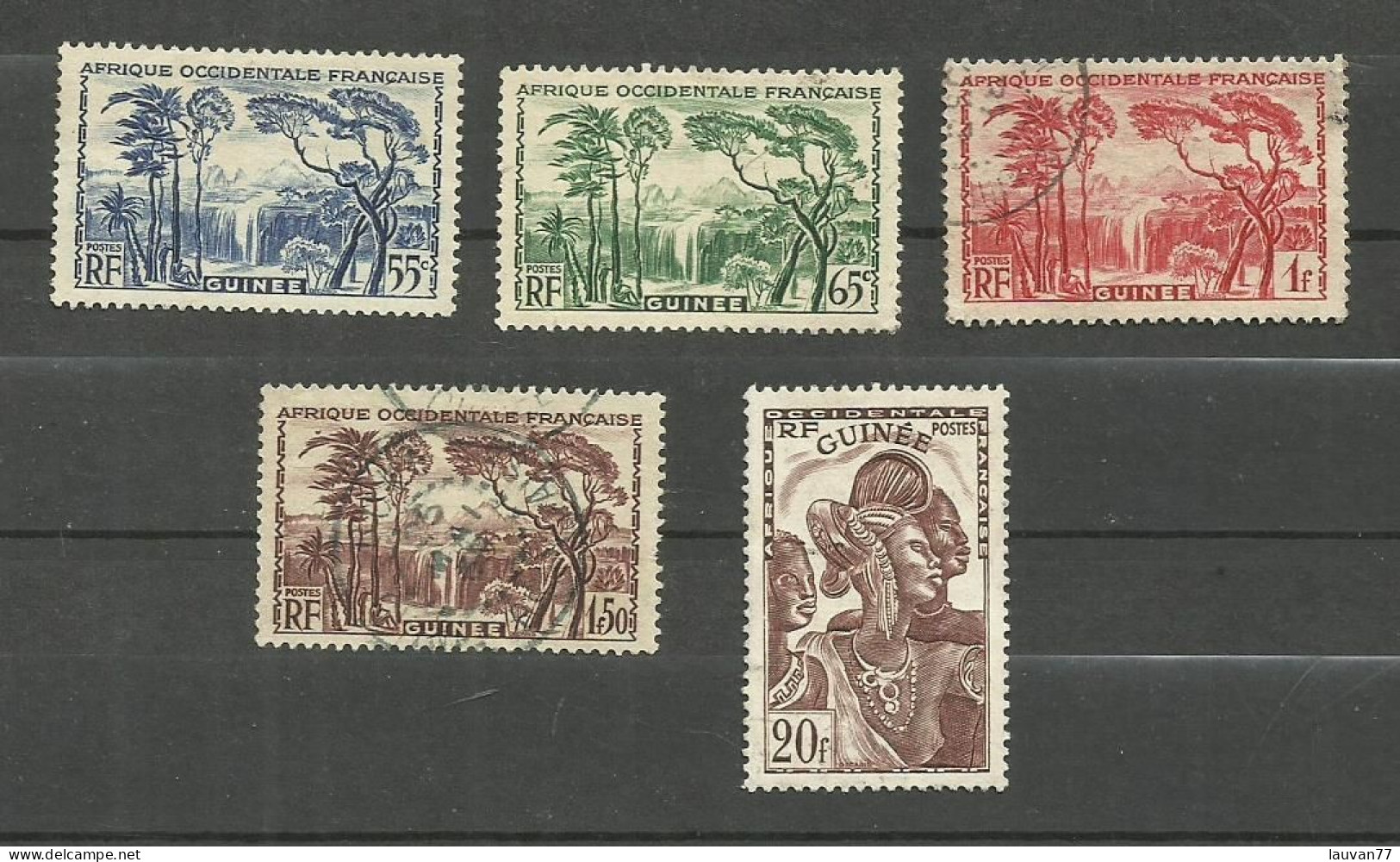 Guinée N°136, 137, 139, 140, 146 Cote 7.80€ - Usati