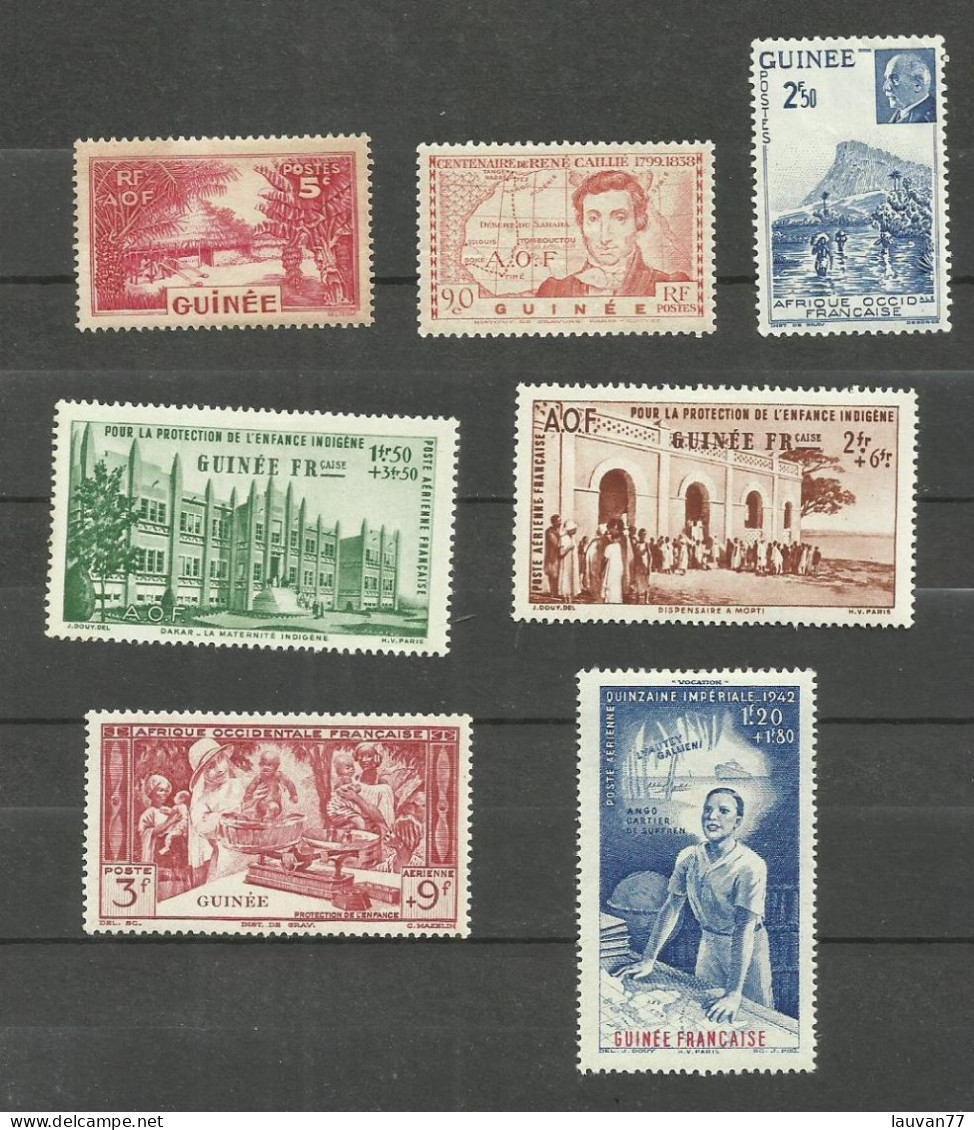 Guinée N°128, 148, 177, A 6 à 9 Neufs Avec Charnière* Cote 5.20€ - Nuevos