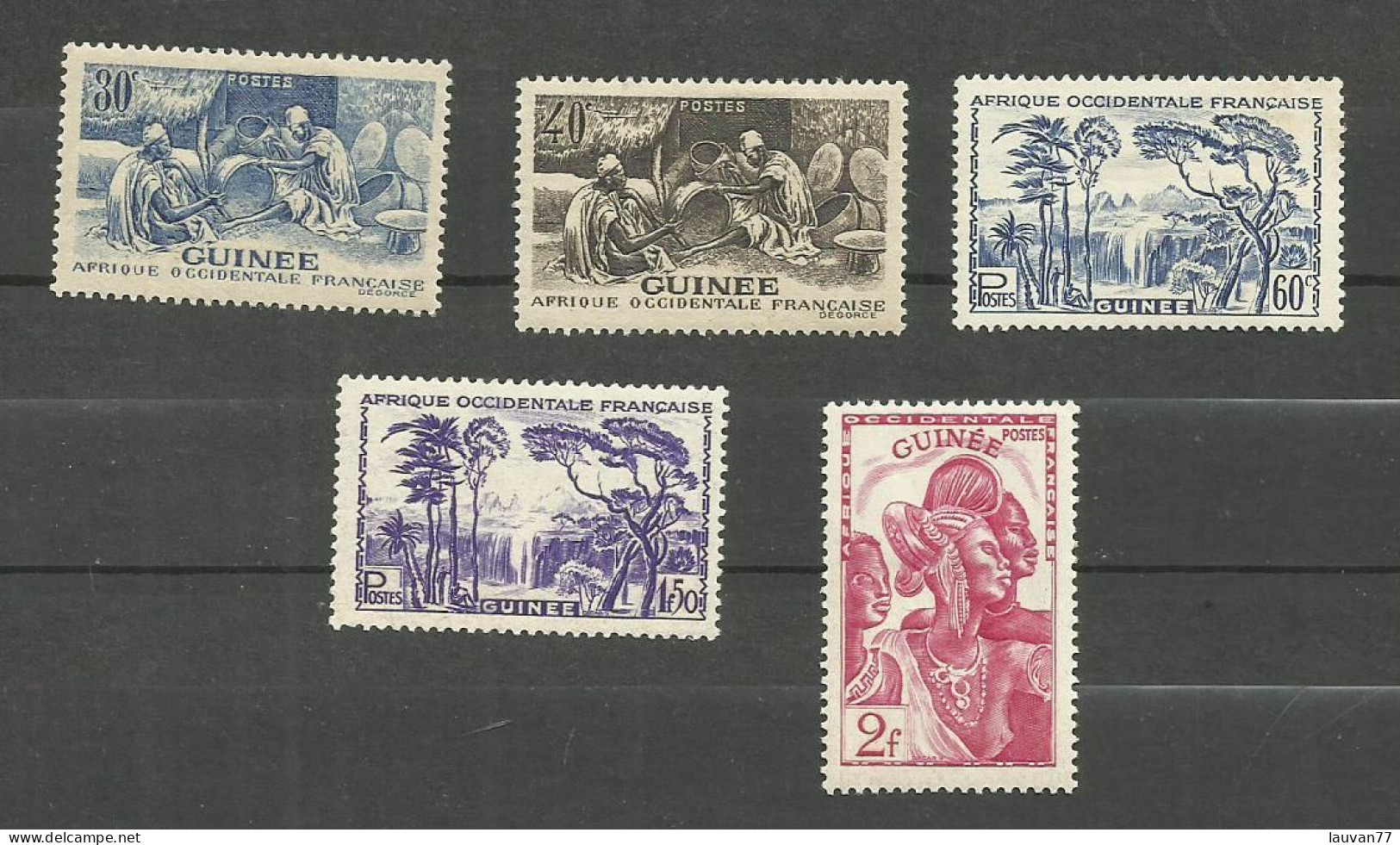 Guinée N°180 à 184 Neufs Avec Charnière* Cote 6.20€ - Unused Stamps