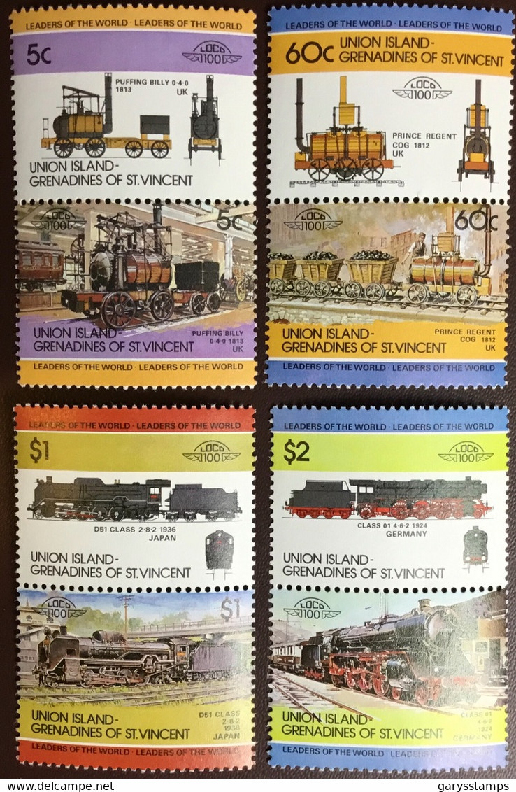 Grenadines Of St Vincent Union Island 1984 Locomotives 1st Series MNH - St.Vincent E Grenadine