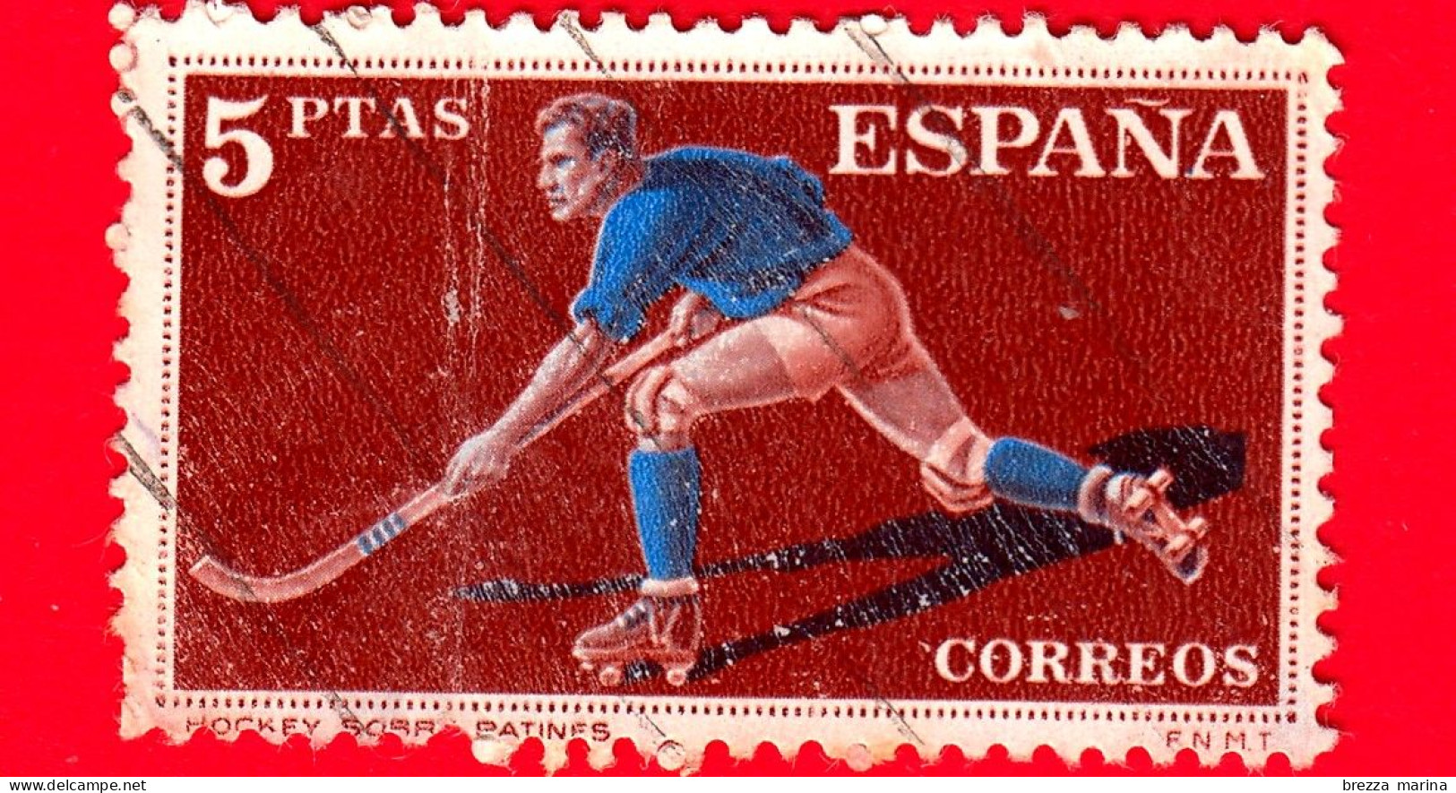 SPAGNA - Usato - 1960 - Sport - Hockey Su Pattini A Rotelle - 5 - Gebruikt