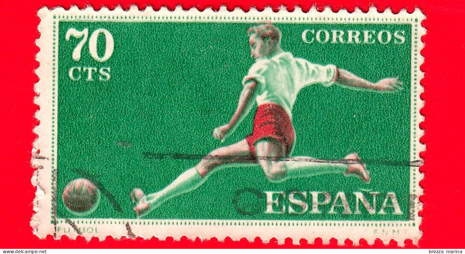 SPAGNA - Usato - 1960 - Sport - Calcio - 70 - Used Stamps