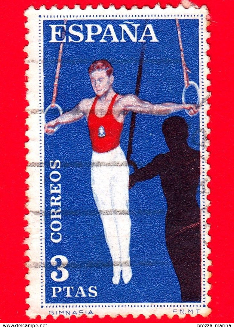 SPAGNA - Usato - 1960 - Sport - Ginnastica - 3 - Used Stamps