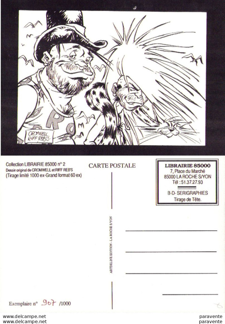 RIFF REB'S CROMWELL : Carte Librairie 85000 N°2 , Numérotée - Postcards