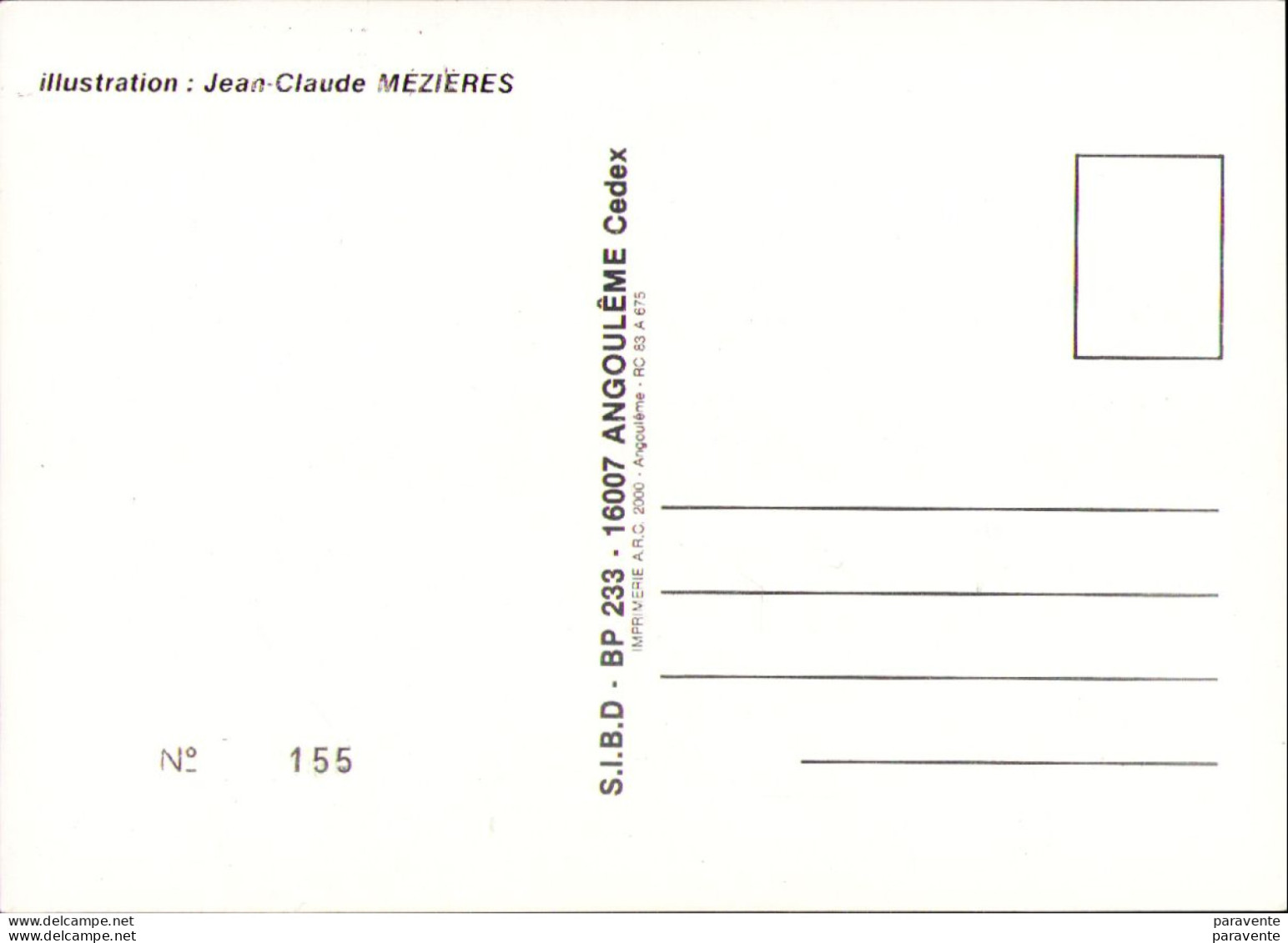 MEZIERES : Carte Postale Salon Bd ANGOULEME 1985 (n) - Tarjetas Postales