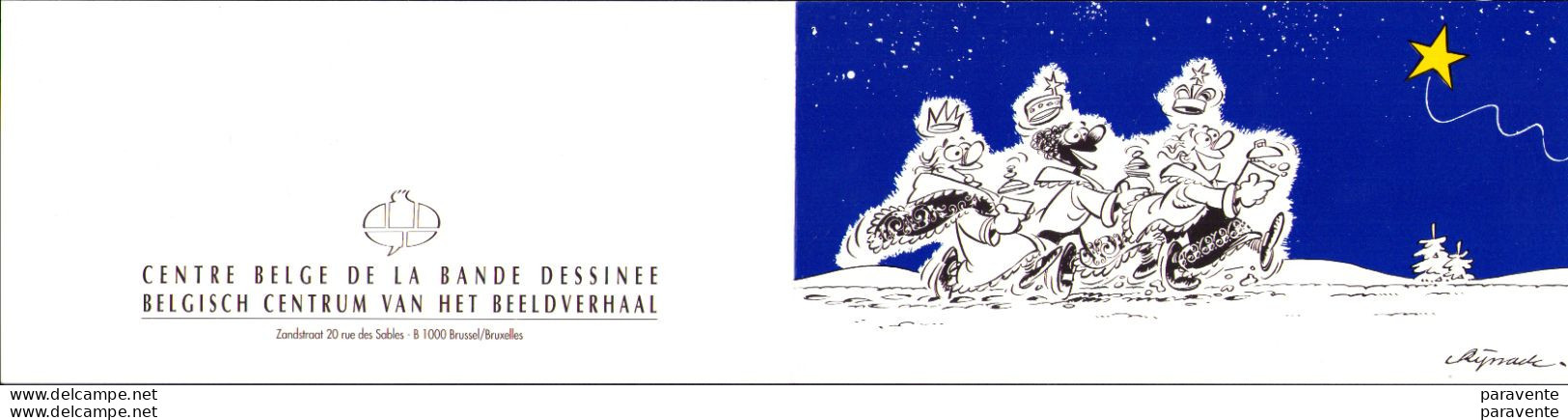 RYSSACK : Carte Voeux Pour Centre Belge De La BD 1993 - Cartoline Postali