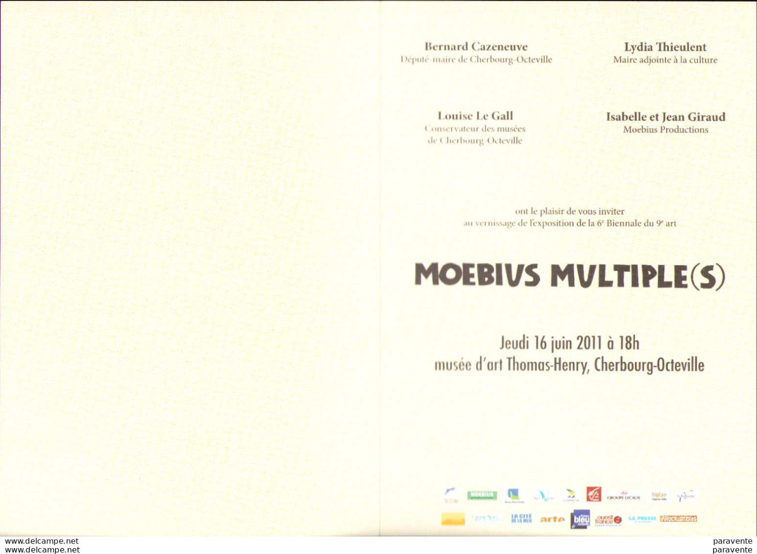 MOEBIUS : Carte Invitation Exposition MULTIPLE - Möbius