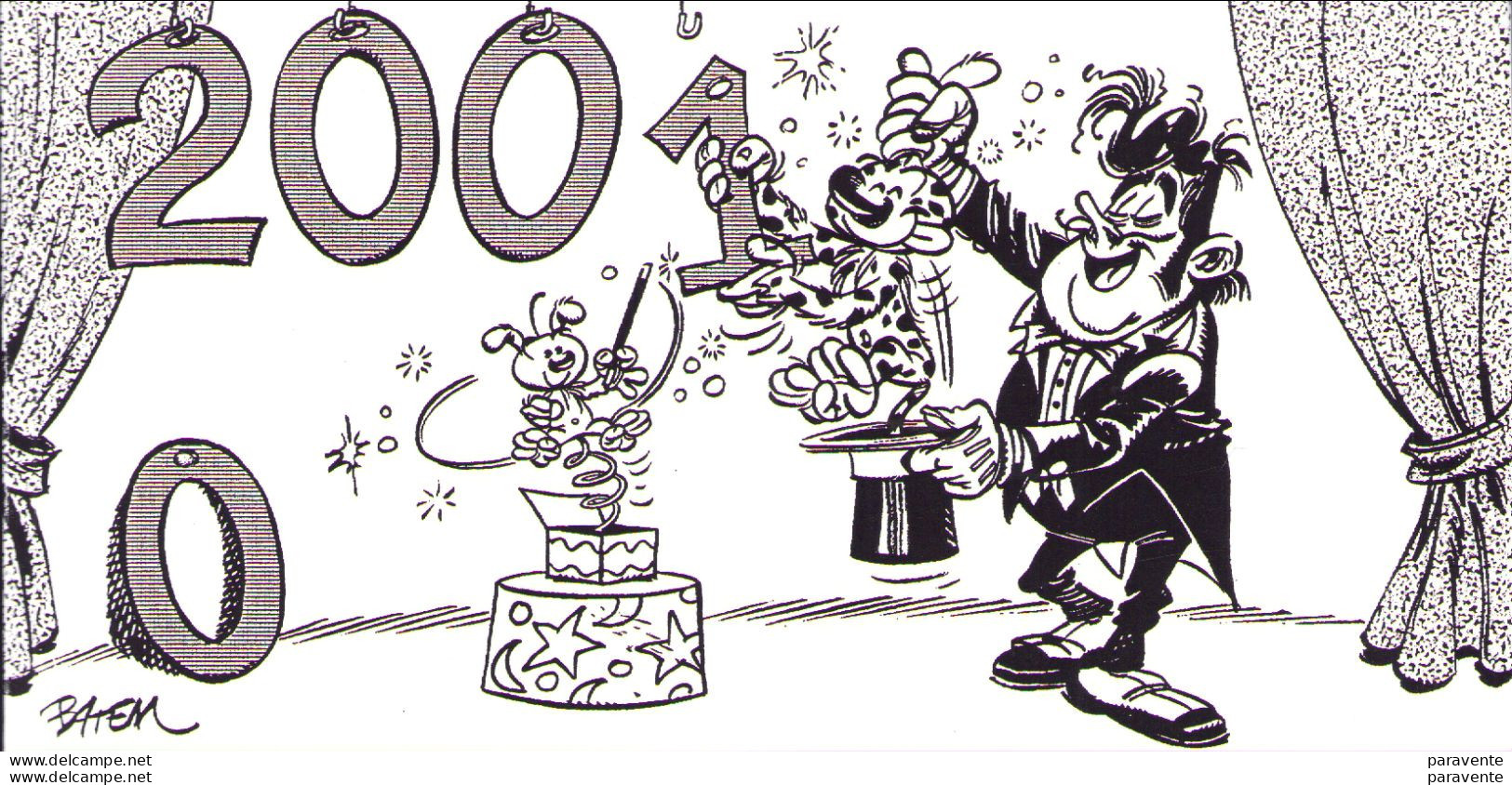 BATEM : Carte De Voeux 2001 Le Magicien - Cartoline Postali