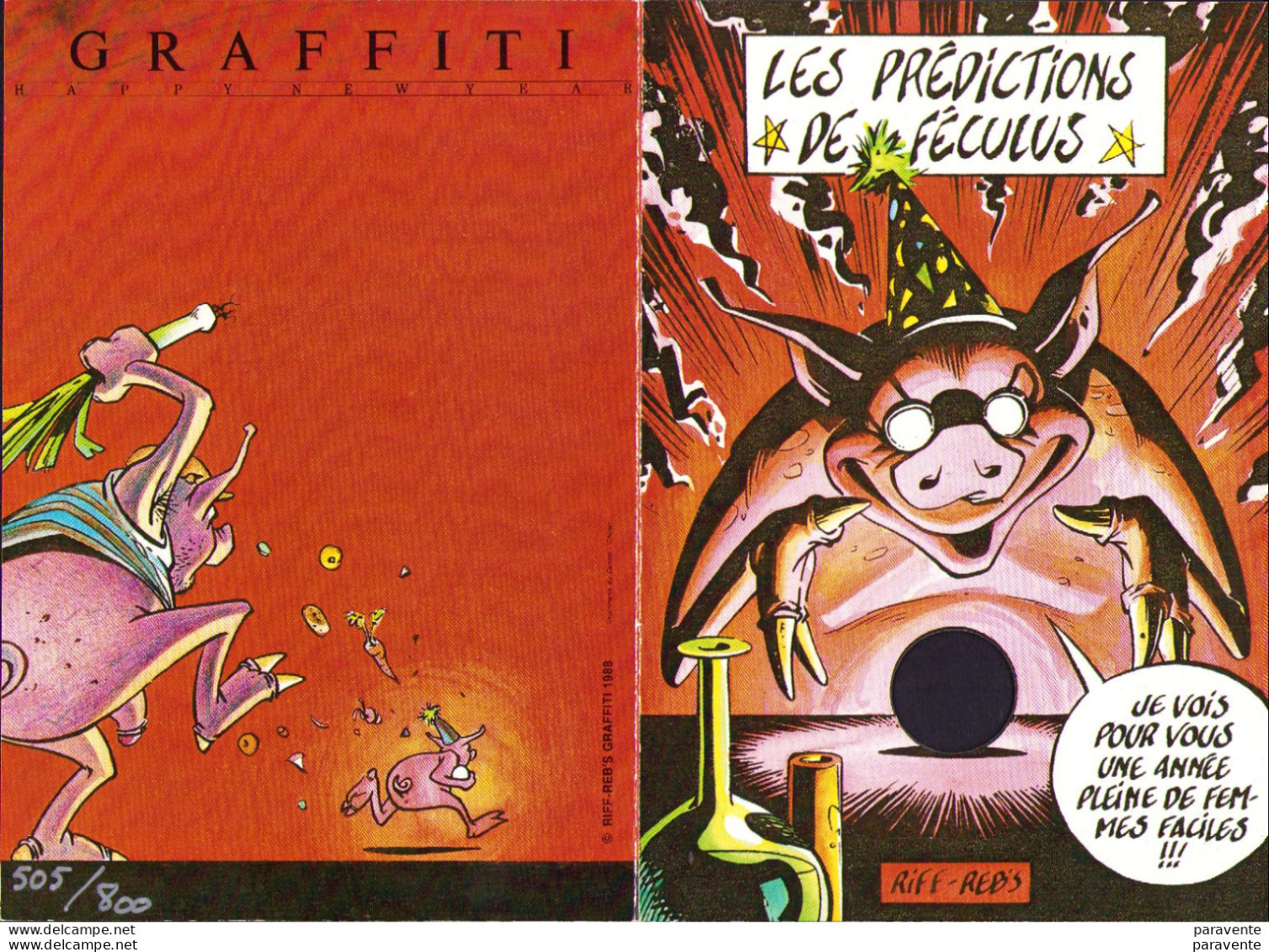 RIFF REB'S : Carte De Voeux GRAFFITI 1988 (n) - Cartoline Postali