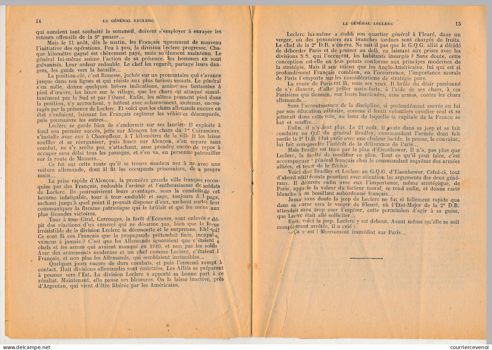 Collection "PATRIE" - Le Général Leclerc - Léon Groc - Editions Rouff, Paris, 1948 - Guerre 1939-45