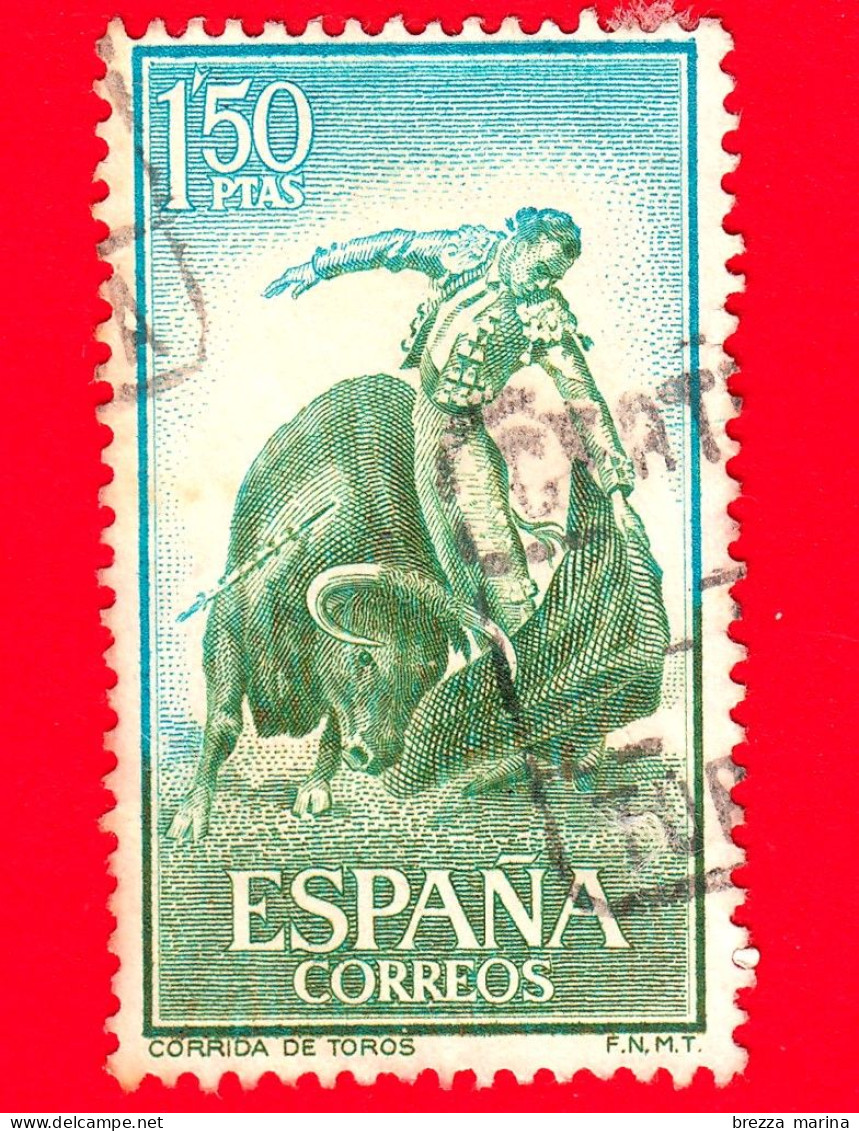 SPAGNA - Usato - 1960 - Tauromachia - La Corrida - Bullfighting - Passaggio A Sinistra - 1.50 - Usati