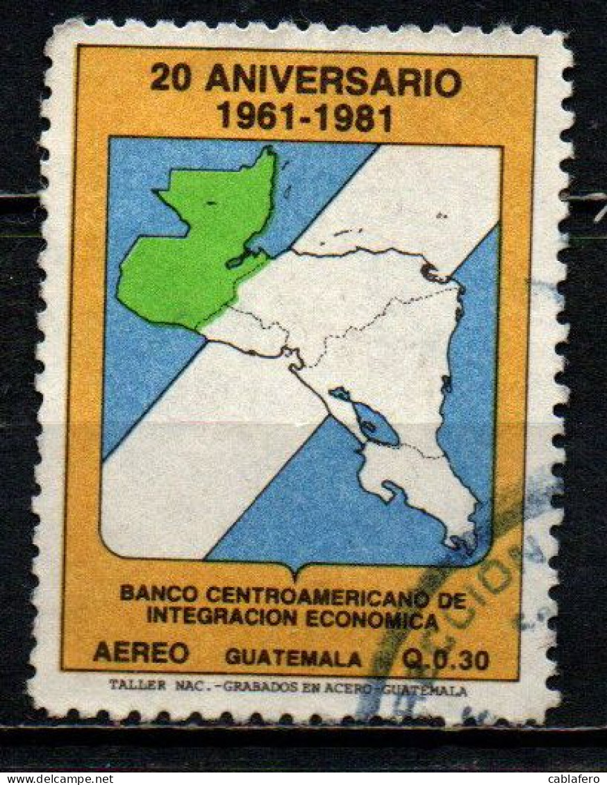 GUATEMALA - 1984 - Bank Emblem, Map - USATO - Guatemala