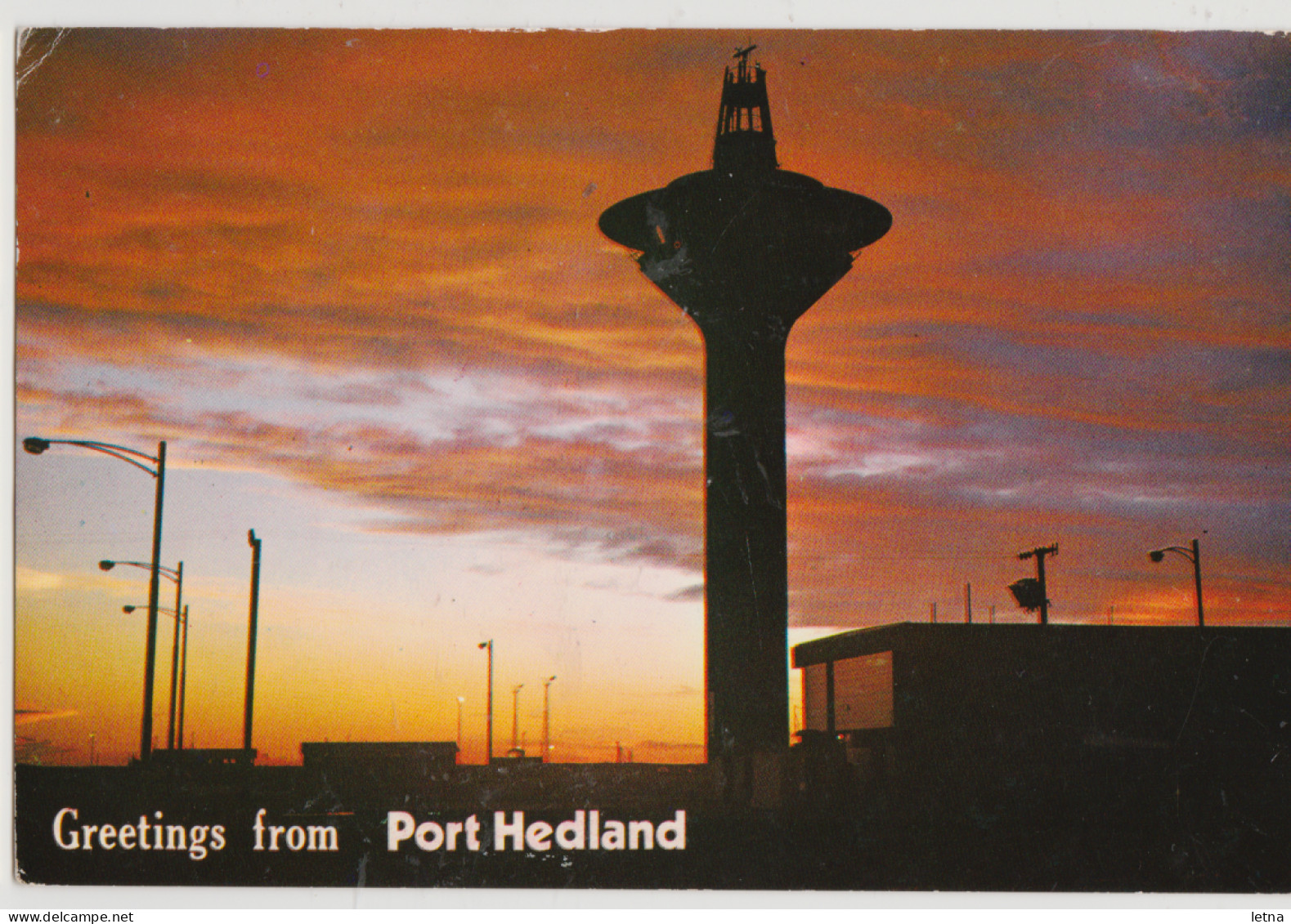 WESTERN AUSTRALIA WA Control Tower PORT HEDLAND PILBARA Emu PHL24 Postcard 1982 27c Frog Stamp - Port Hedland