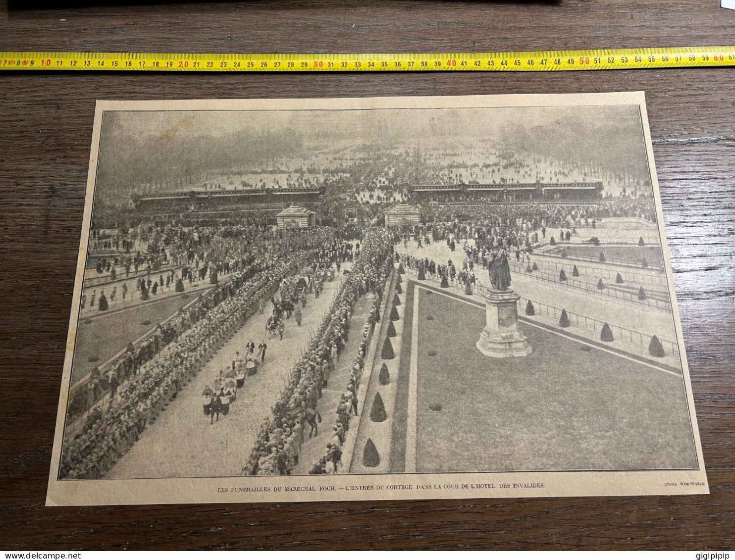 1921 GHI FUNERAILLES DU MARECHAL FOCH. - L'ENTRÉE DU CORTEGE DANS LA COUR DE L'HOTEL DES INVALIDES - Collections