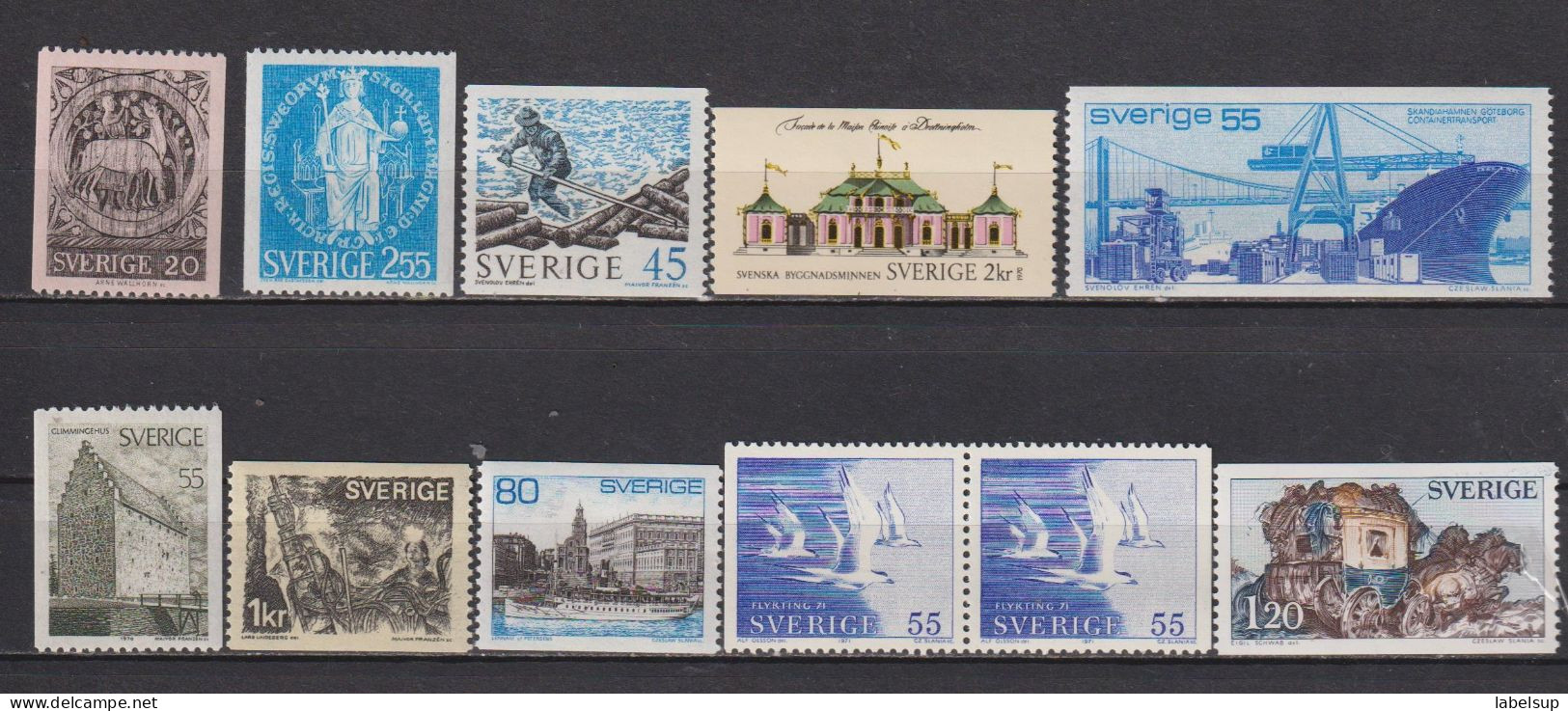 Lot De Timbres Neufs** De Suède Années 1970 71 MNH - Unused Stamps