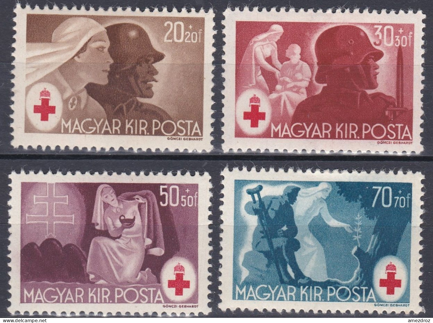 Hongrie 1944 MH * Croix Rouge  (A11) - Unused Stamps