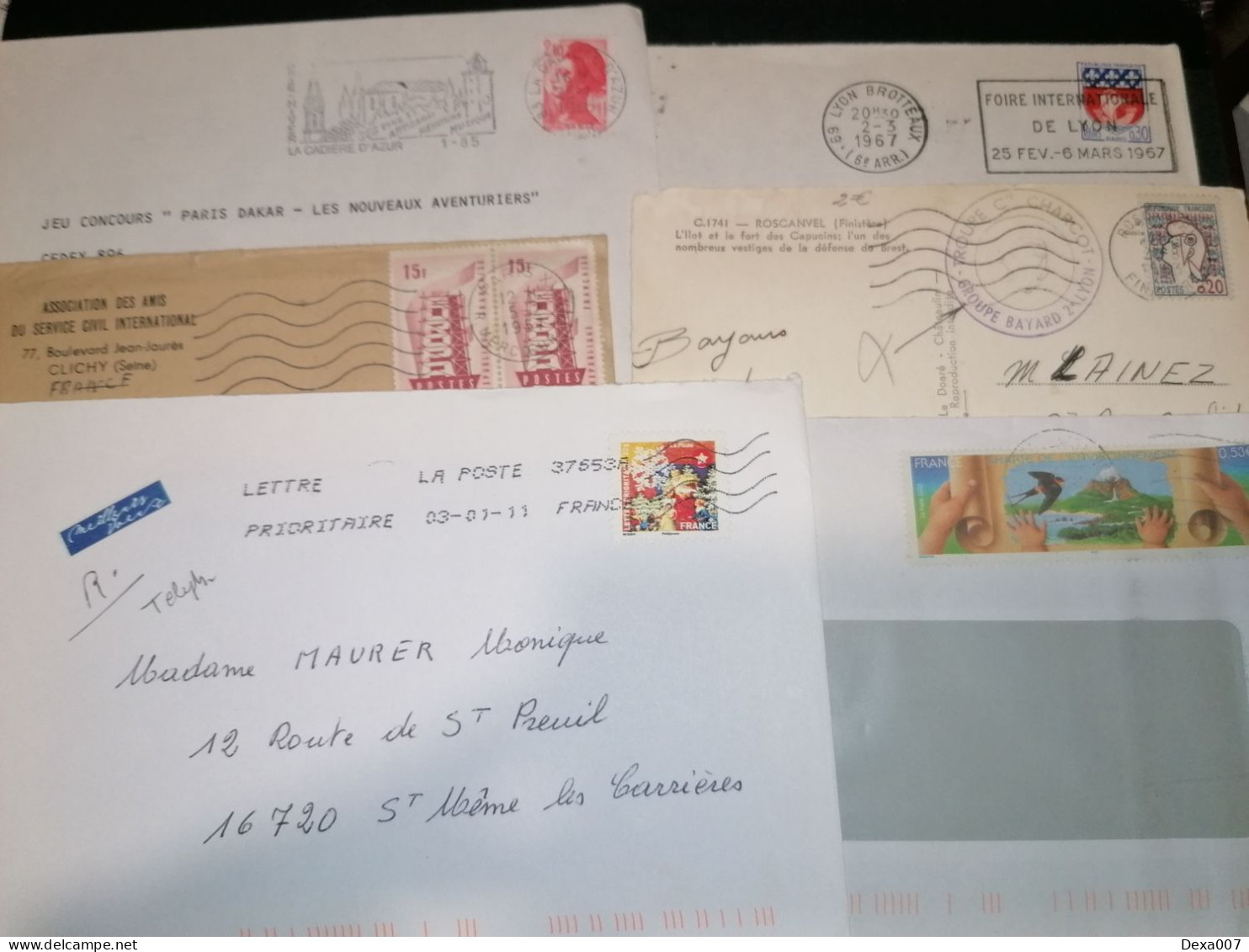 Carton box full of covers, fdc, military, postcards some stamps and more! see photos 3+ kilos