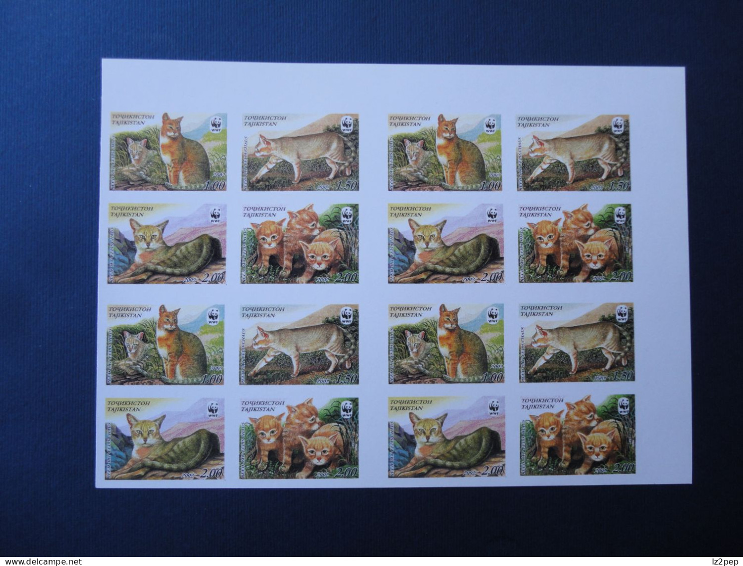 Tajikistan 2002  PROOF Imperforated Block Cats WWF  MNH - Other & Unclassified