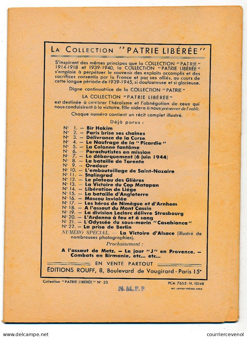 Collection "PATRIE Libérée" - L'épopée De L'Escadrille Normandie Niémen - J. Zorn - Editions Rouff, Paris, 1946 - War 1939-45