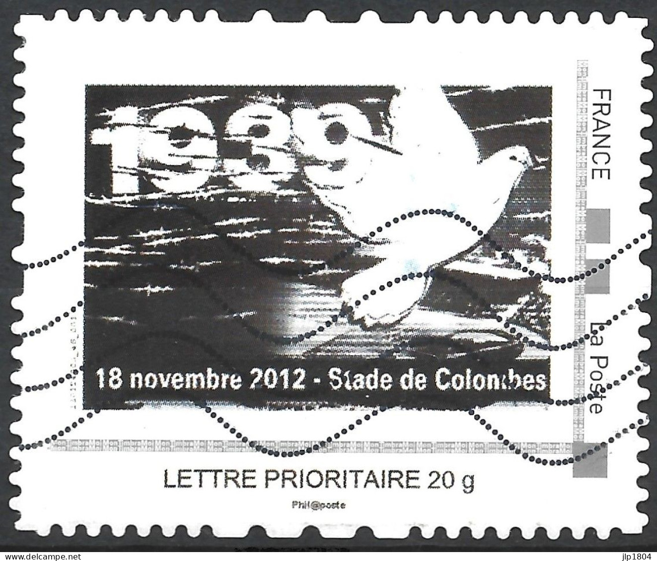 Montimbramoi  18 Novembre 2012 - Stade De Colombes - 1939  - Lettre Prioritaire - Timbre Sur Support - Gebruikt