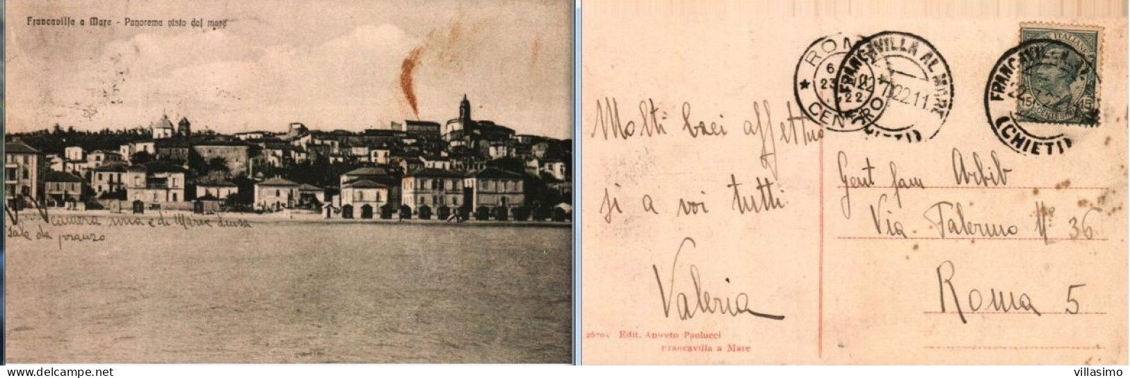 Abruzzo - Chieti - Francavilla A Mare - Panorama Visto Dal Mare - V. 1922 - Chieti