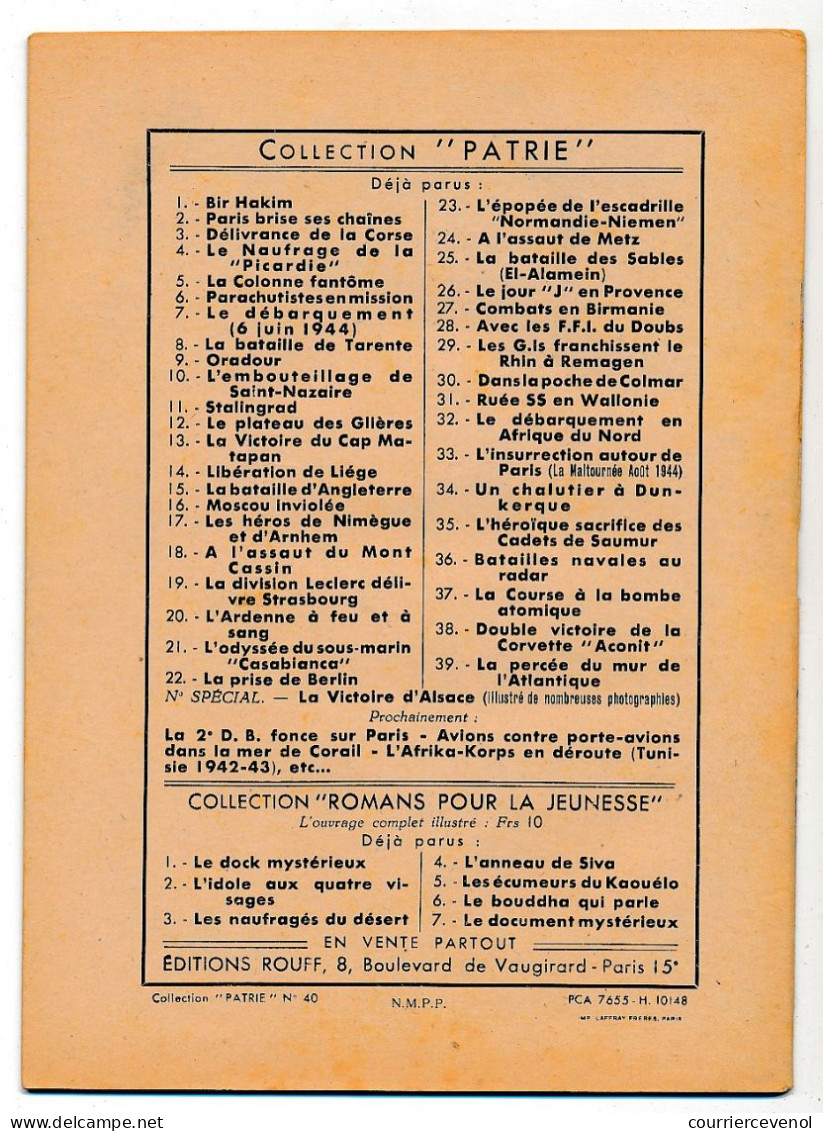 Collection "PATRIE" - Avec Ceux Du Groupe "Bretagne" - J. Zorn - Editions Rouff, Paris, 1947 - Guerra 1939-45