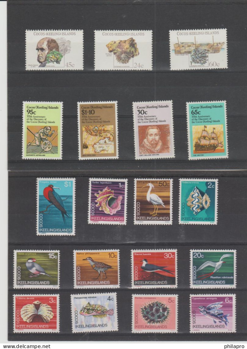 COCOS  ISLANDS See 2 Scans  COMPLETE SETS   ** MNH VF  Réf  S°144 - Cocoseilanden