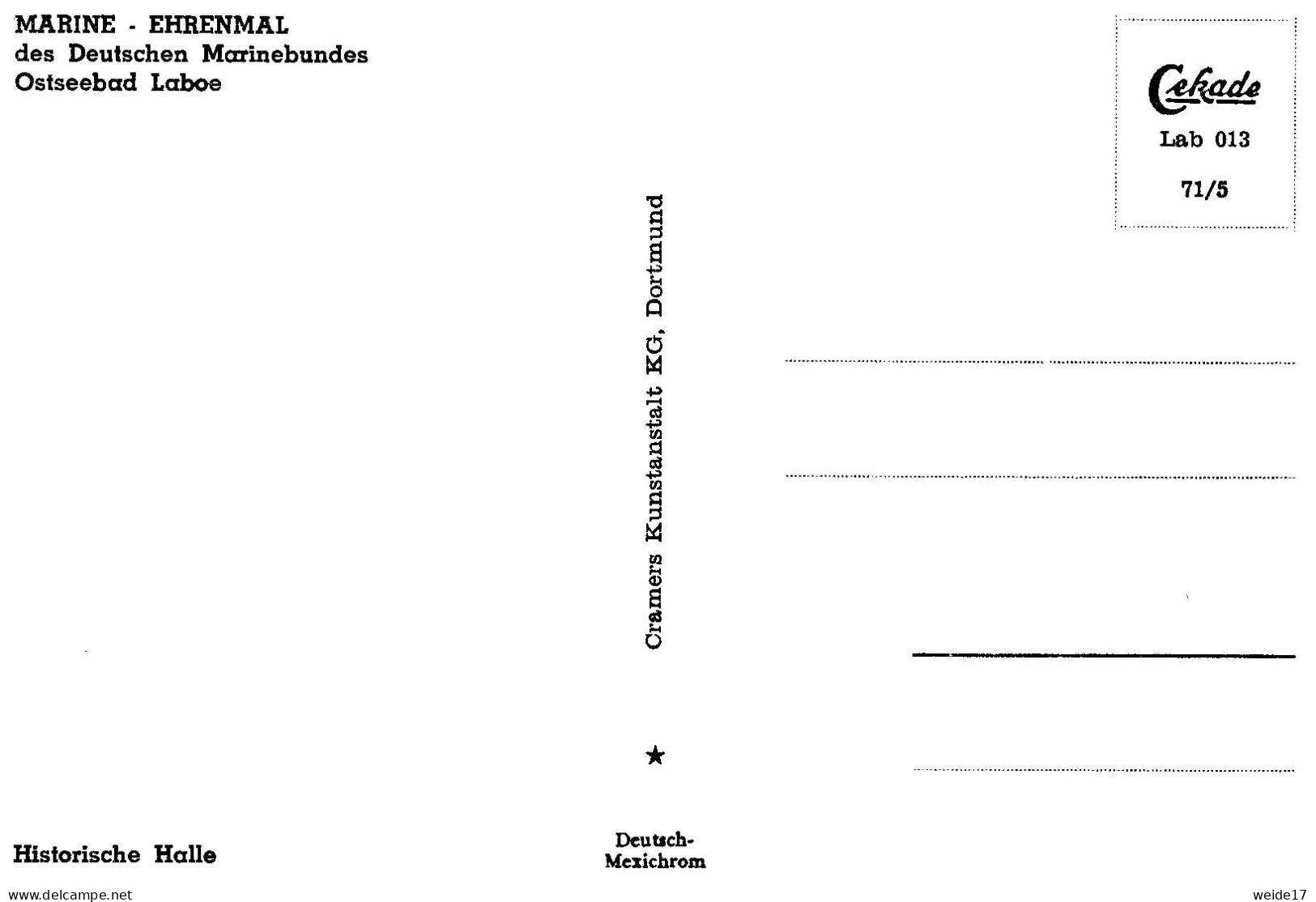 05610 - Ostseebad LABOE - Marine - Ehrenmal Mit Der Historischen Halle (1) - Laboe