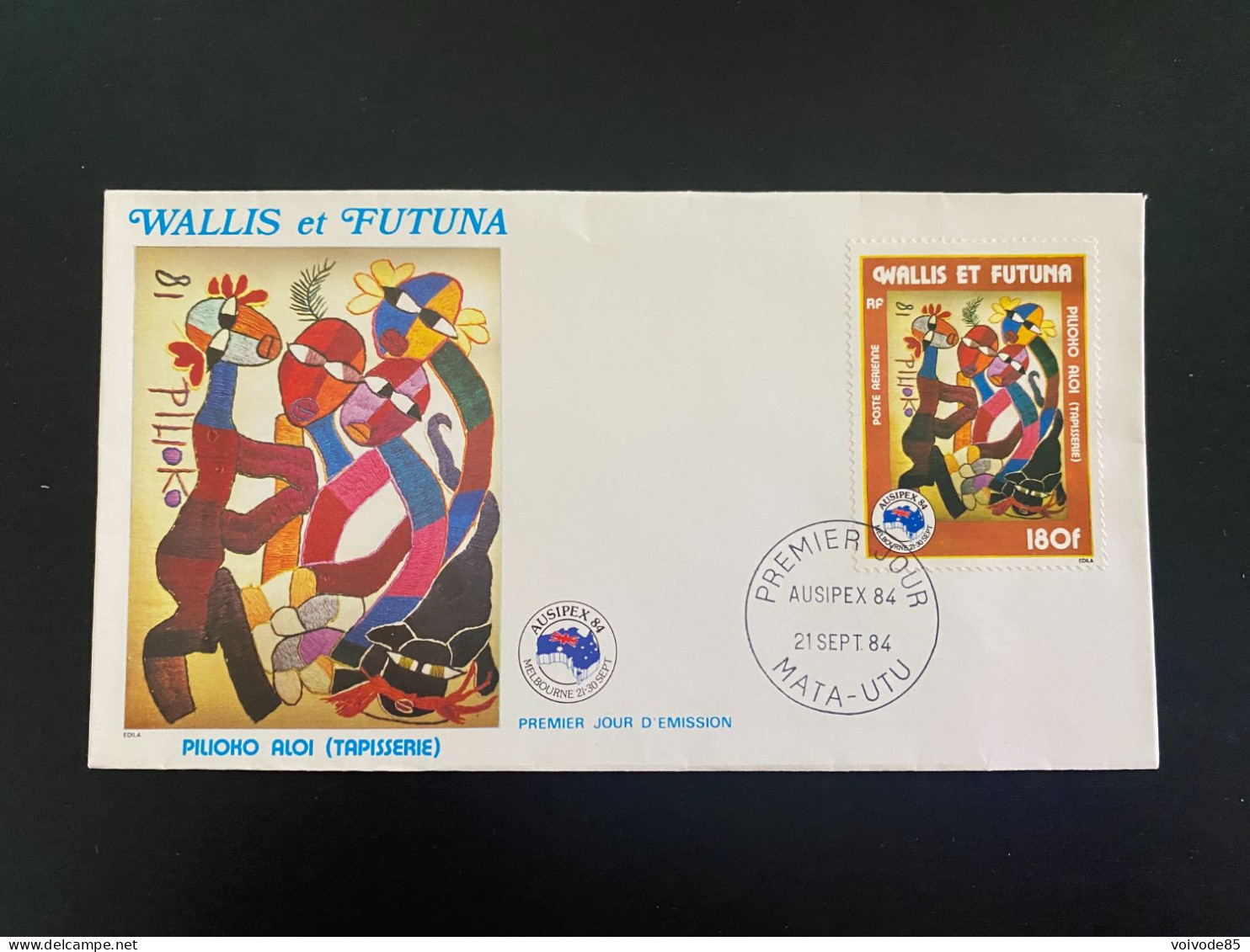 Enveloppe 1er Jour "Ausipex 84 - Pilioko Aloi - Tapisserie - Exposition Melbourne" 21/09/1984 - PA139 - Wallis Et Futuna - FDC