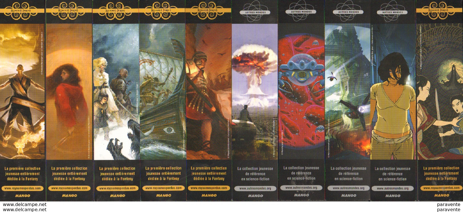 10 Marque Page Differents Editions MANGO Science Fiction - Bookmarks
