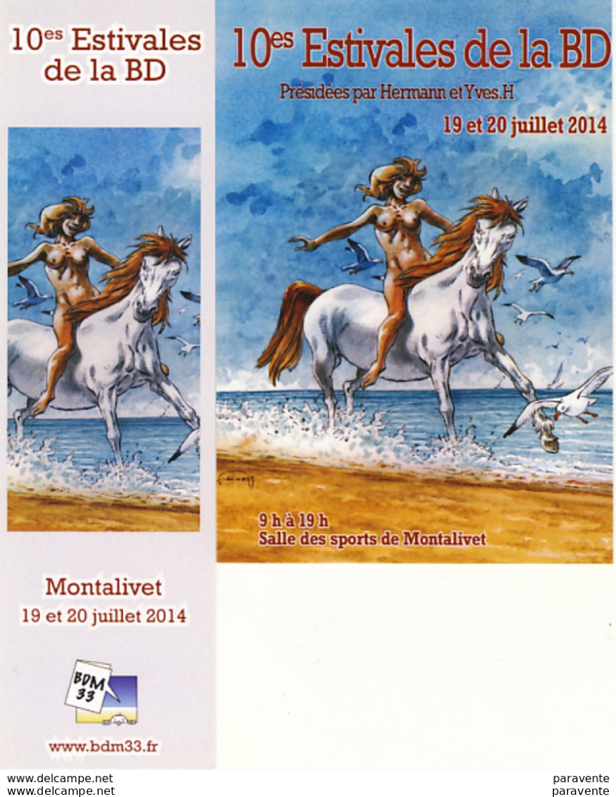 HERMANN Duo1 (carte + Marque Page) Salon MONTALIVET 2014 - 1 - Bookmarks