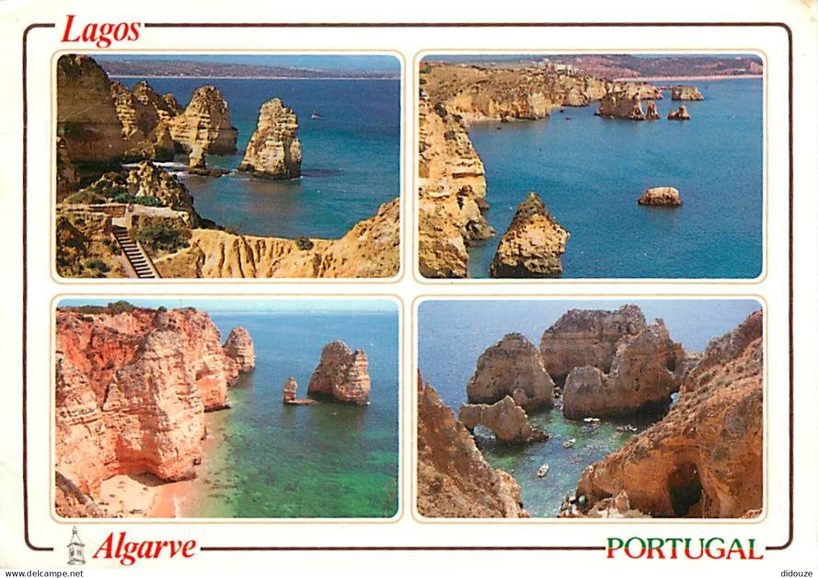 Portugal - Algarve - Lagos - Multivues - Cote Rocheuse - Rochers - CPM - Carte Neuve - Voir Scans Recto-Verso - Faro