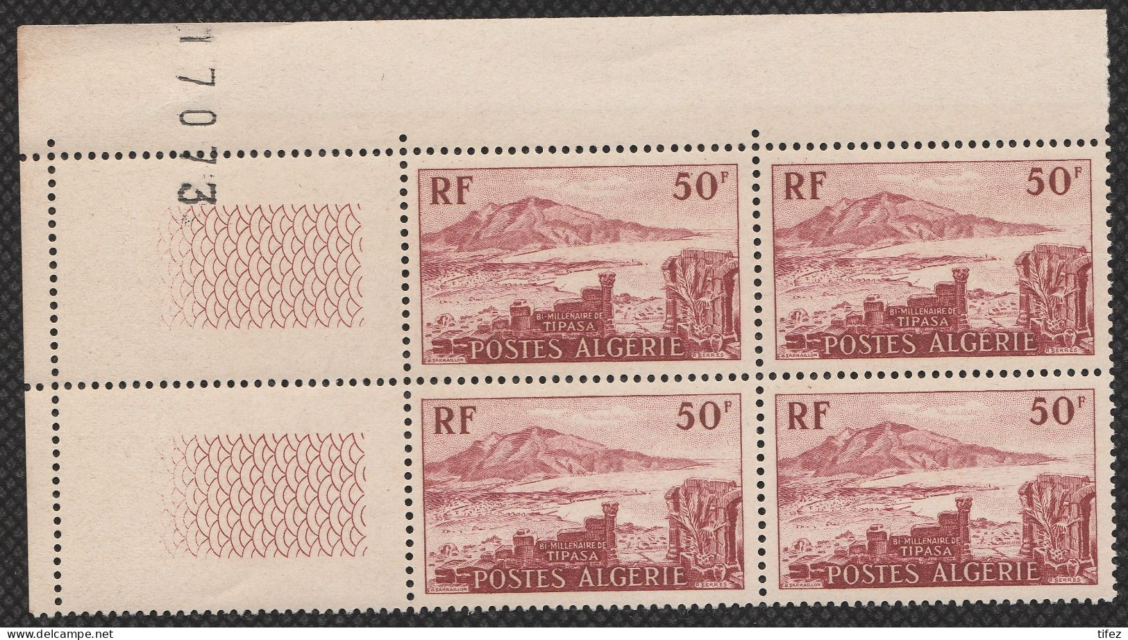 Année 1955-N°327 Neufs**MNH : Bimillénaire De Tipasa : Bloc De 4 (17073) - Unused Stamps