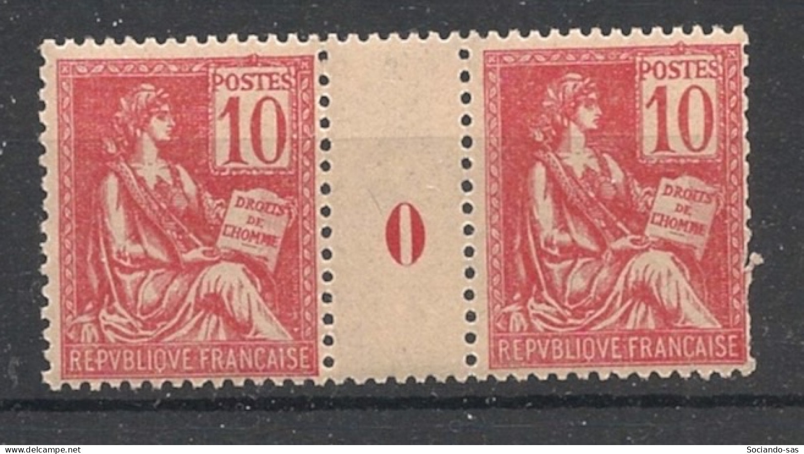 FRANCE - 1900 - N°YT. 116 - Type Mouchon 10c Rouge - Paire Millésimée - Neuf Luxe ** / MNH - Millesimes