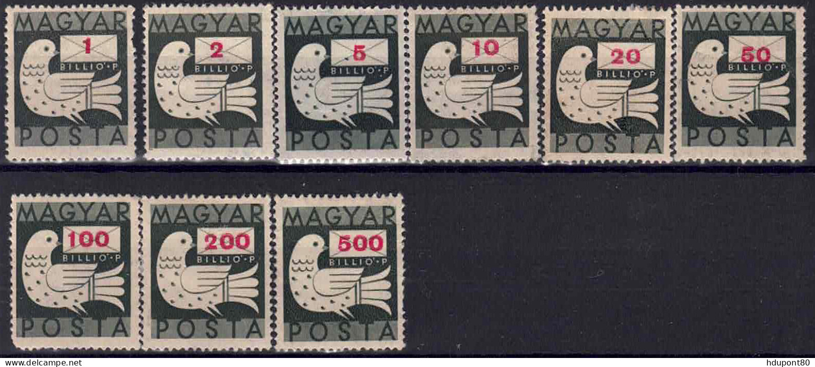 YT 814 à 822 - Unused Stamps