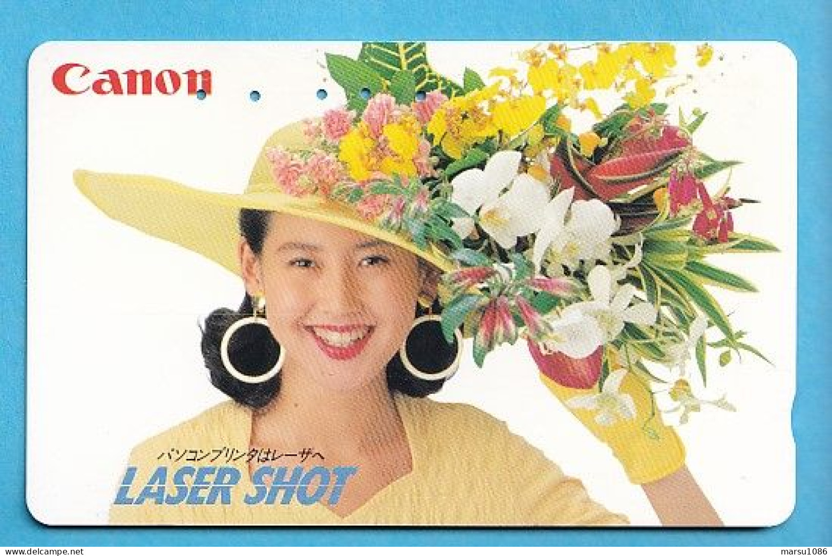 Japan Telefonkarte Japon Télécarte Phonecard -  Girl Frau Women Femme Canon - Advertising