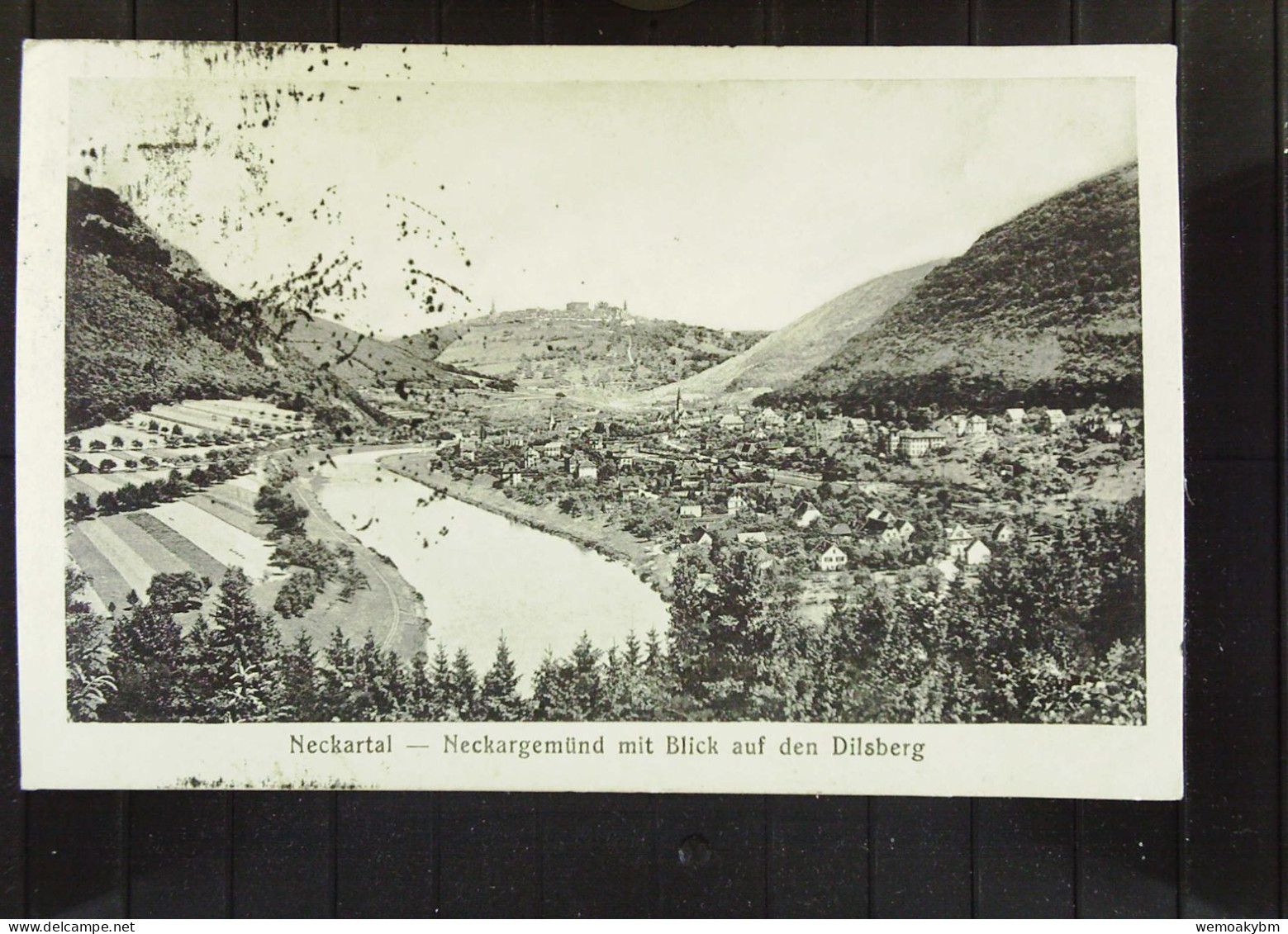 DR: AK Von Neckargemünd Mit Blick Auf Den Dilsberg Im Neckartal Bahnpost-St. 6.10.1923 Mit 800 Tsd Auf 300 M Knr: 304 A - Neckargemuend