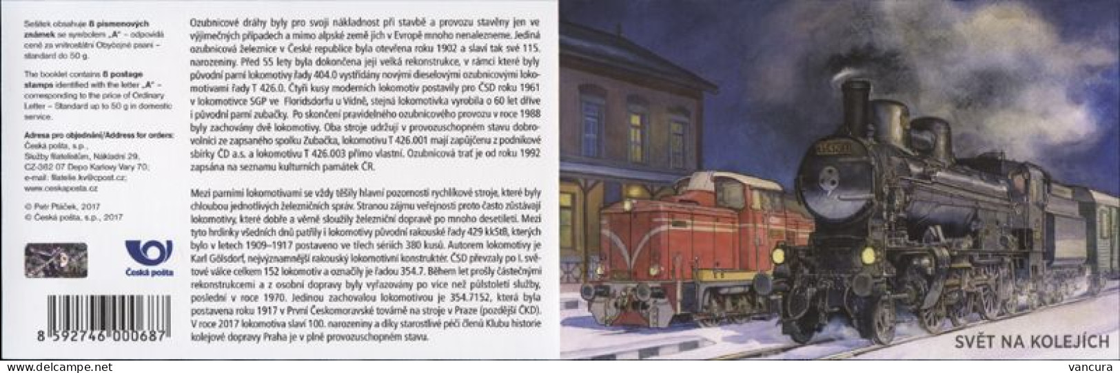 Booklet 931-2 Czech Republic Locomotives 2017 - Neufs