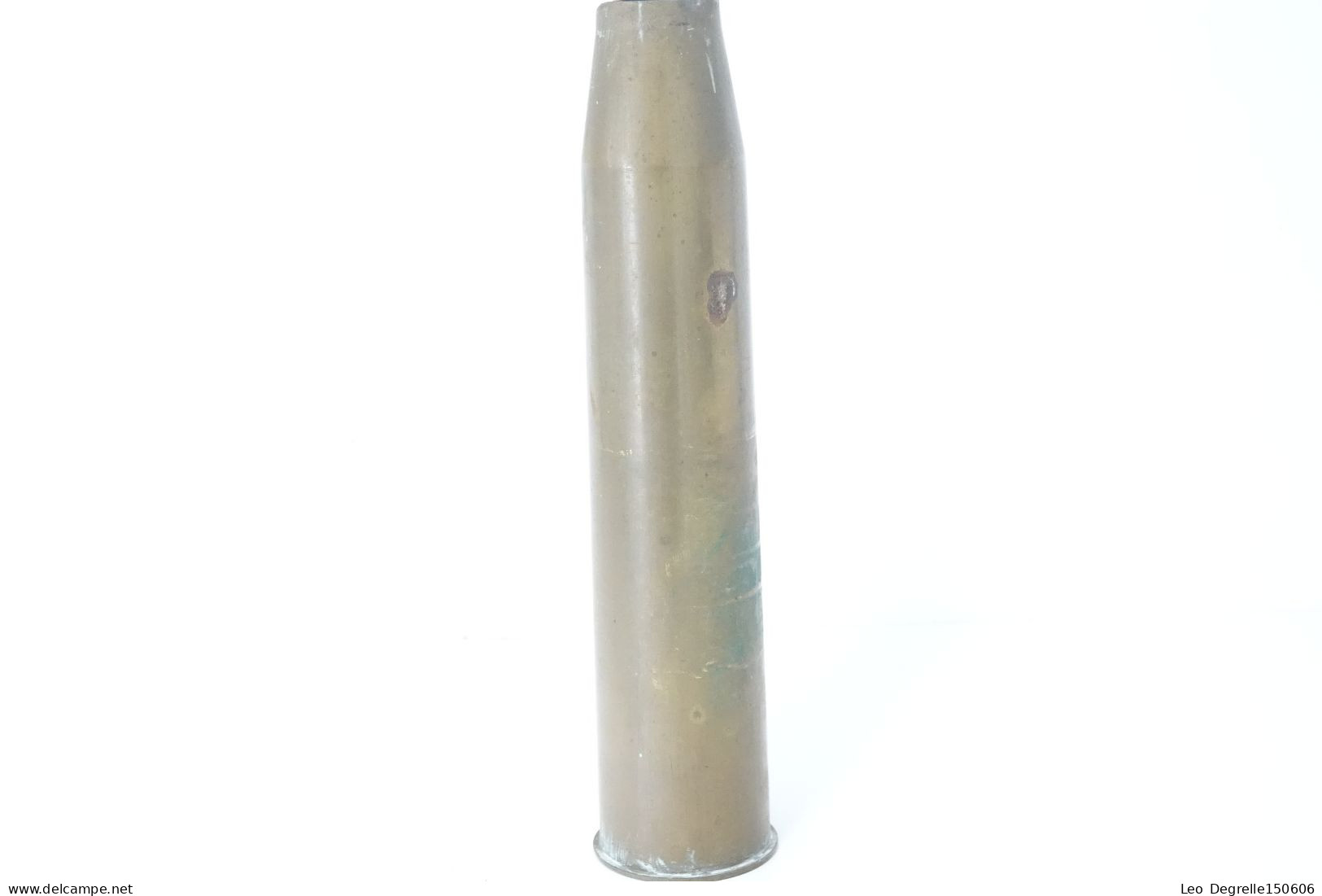 Militaria - Ammunition : Original French 6cm Naval Gun - WW2 1933 - Weapon Ammo Deactivated Shell - L = 27.5 - Decorative Weapons