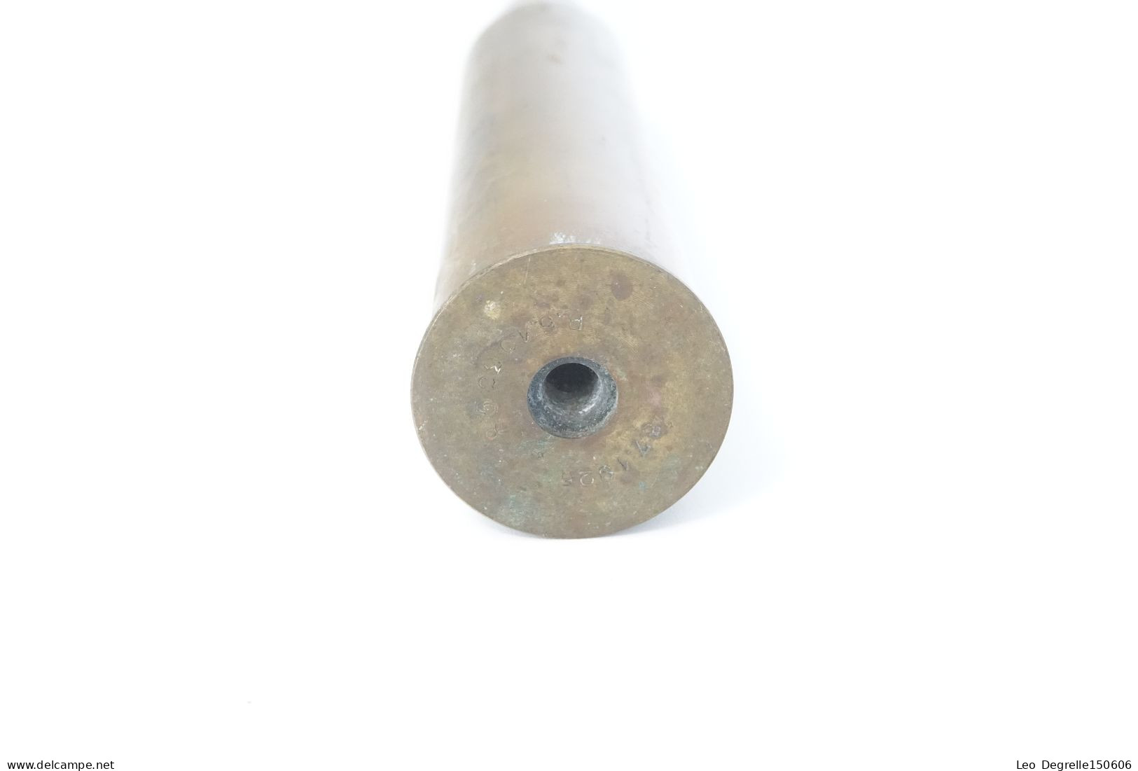 Militaria - Ammunition : Original French 6cm Naval Gun - WW2 1933 - Weapon Ammo Deactivated Shell - L = 27.5 - Armes Neutralisées