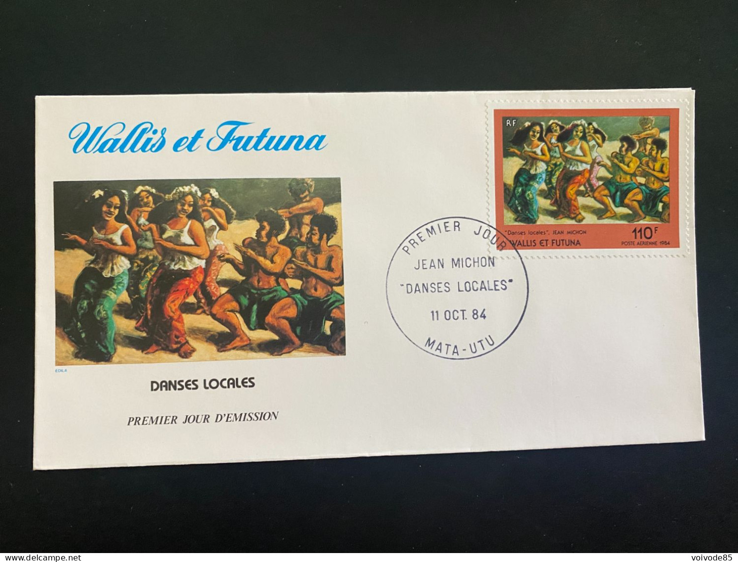 Enveloppe 1er Jour "Danses Locales - J. Michon" 11/10/1984 - PA140 - Wallis Et Futuna - FDC