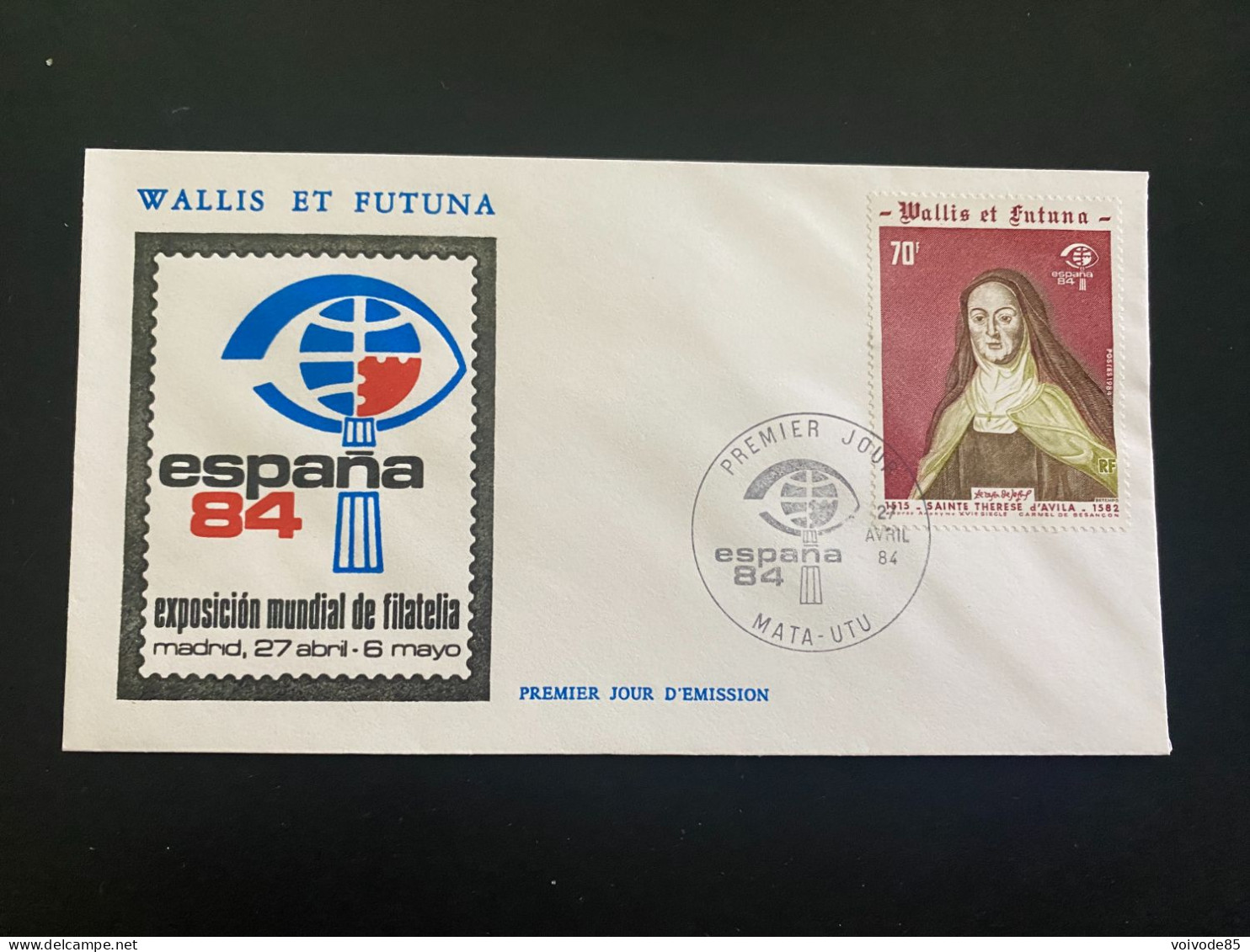 Enveloppe 1er Jour "Espana 84 - Exposition Philatélique Internationale" 27/04/1984 - 318 - Wallis Et Futuna - FDC