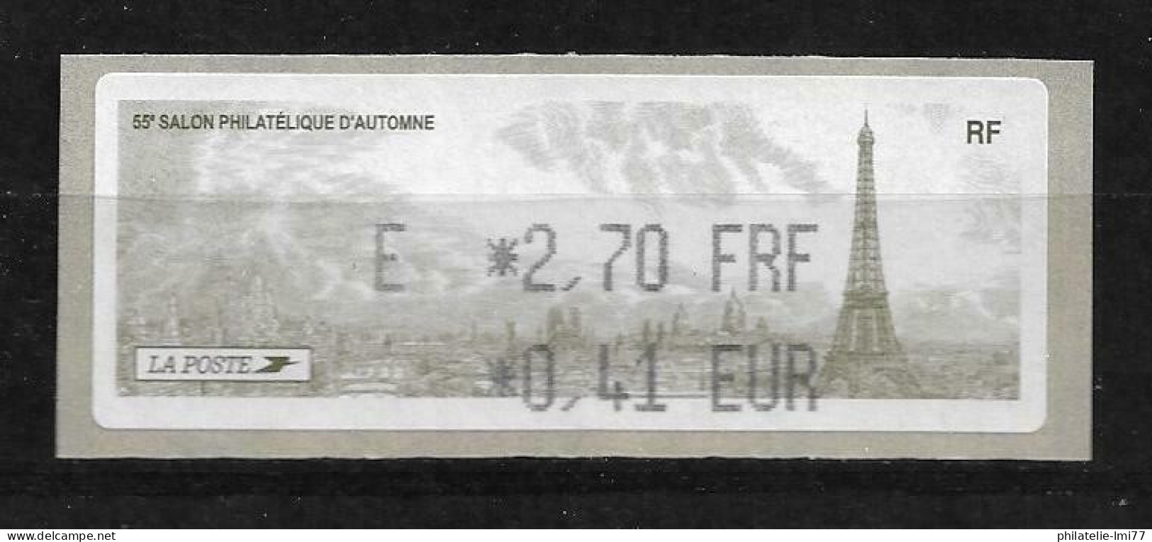 LISA 0,41 € - 55e Salon Philatélique D'automne - 1999-2009 Illustrated Franking Labels