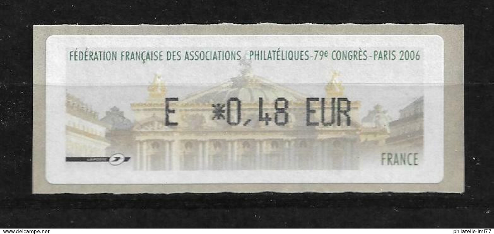 LISA 0,48 € - FFAP - 79e Congrès - Paris 2006 - 1999-2009 Illustrated Franking Labels
