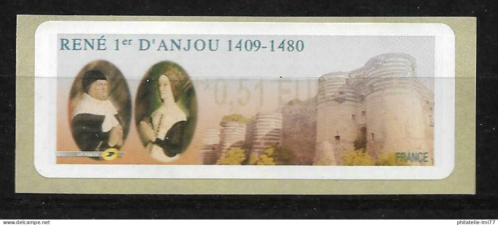 LISA 0,51 € - René 1er D'Anjou 1409-1480 - 1999-2009 Illustrated Franking Labels