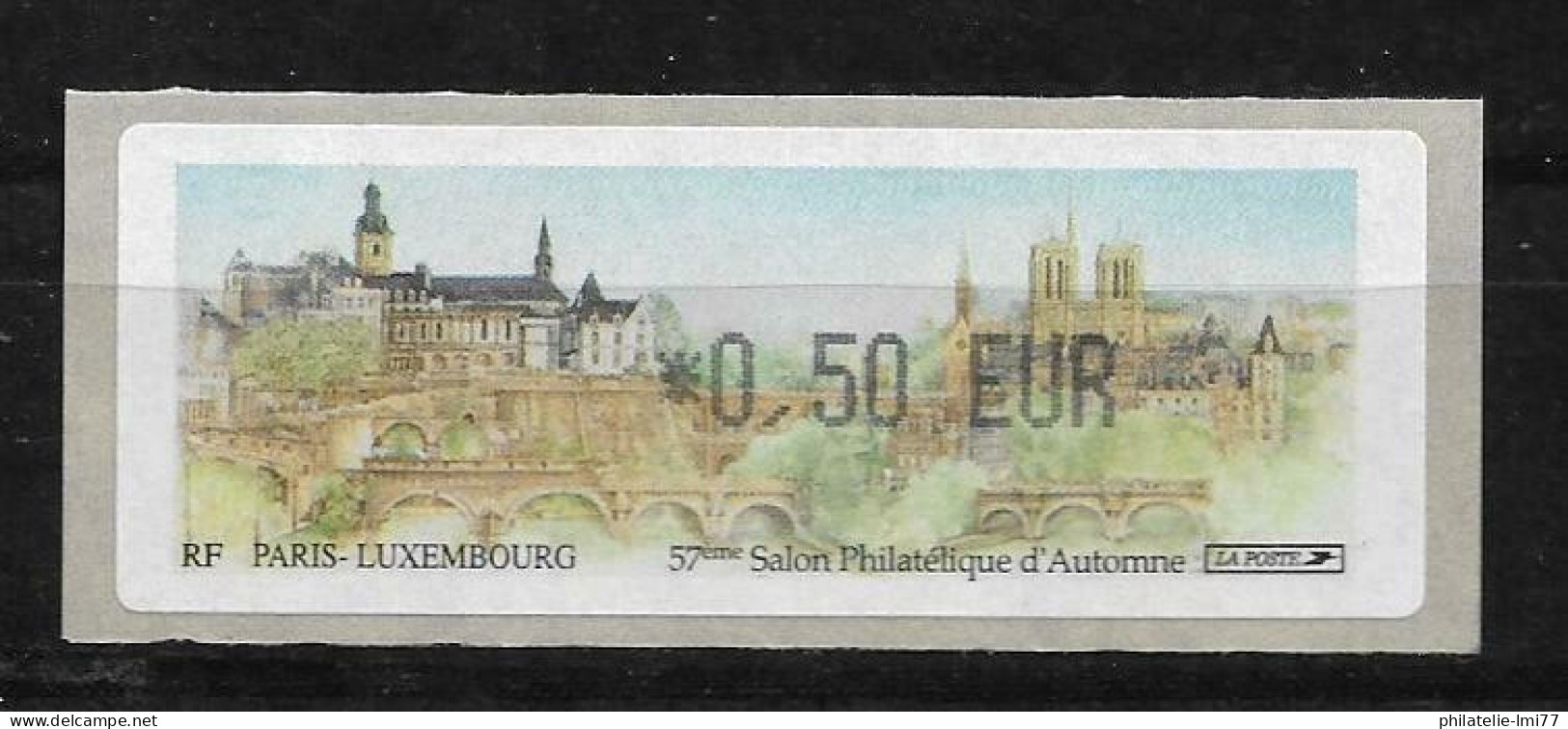 LISA 0,50 € - Paris - Luxembourg - 57e Salon Philatélique D'automne - 1999-2009 Illustrated Franking Labels
