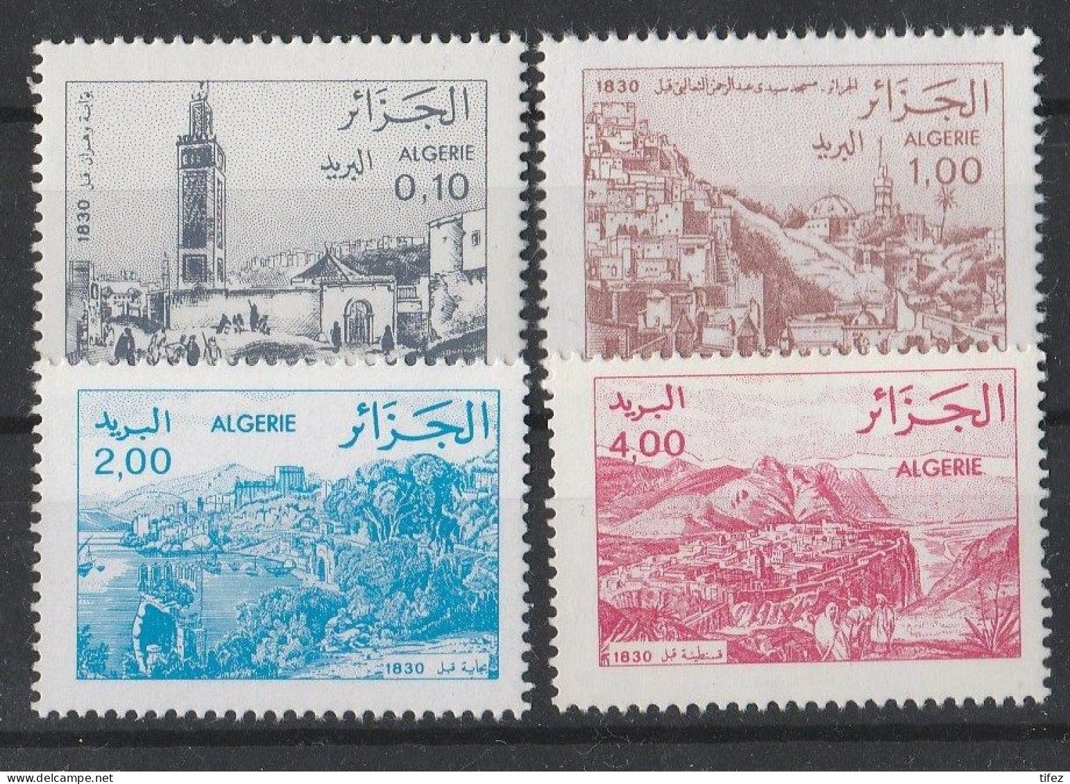 Année 1984-N°801a / 804a Neufs**MNH  : Vues D'Algérie Avant 1830--Format 30,5x21 (cadre Petit) Série Complète - Algérie (1962-...)